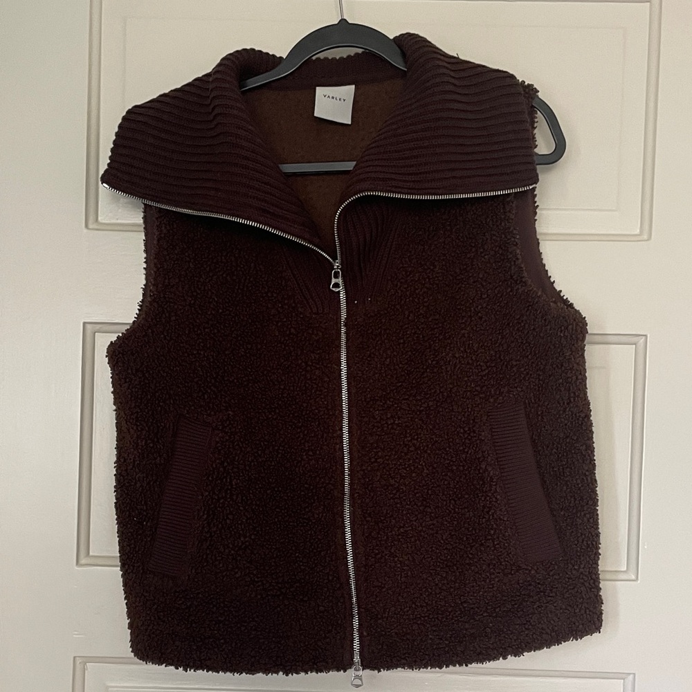 Varley Aspen Ribbed Collar Sherpa Gilet Sz small